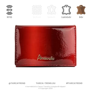 Alessandro Paoli pénztárca piros bőr 6241 tarca-trend.hu